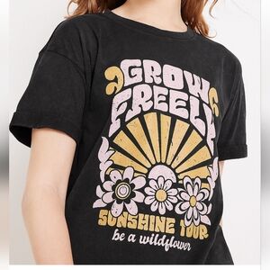 NEW Maurices Black Groovy Tee Shirt Top NWT XLarge XL